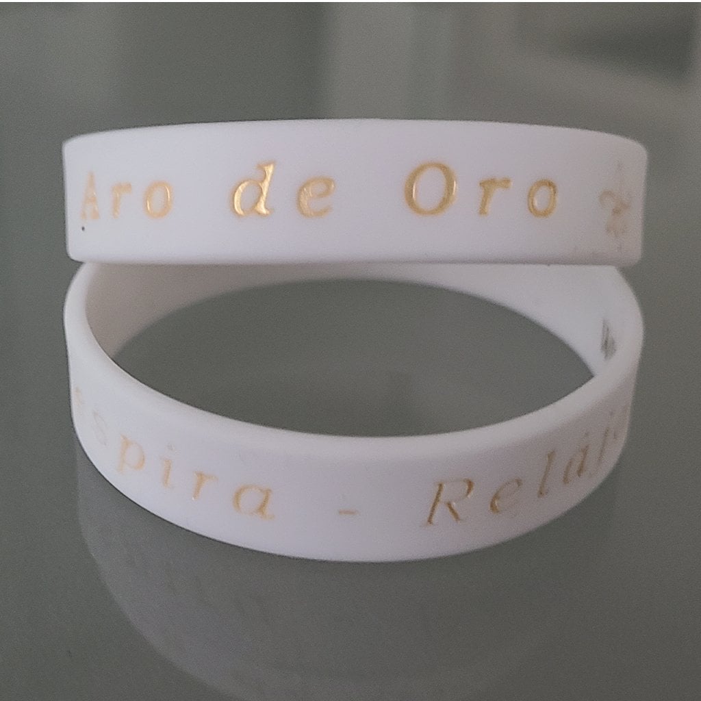 Brazalete para niños Blanco – Aro de Oro – 3 aro-de-oro-brazalete-chicos