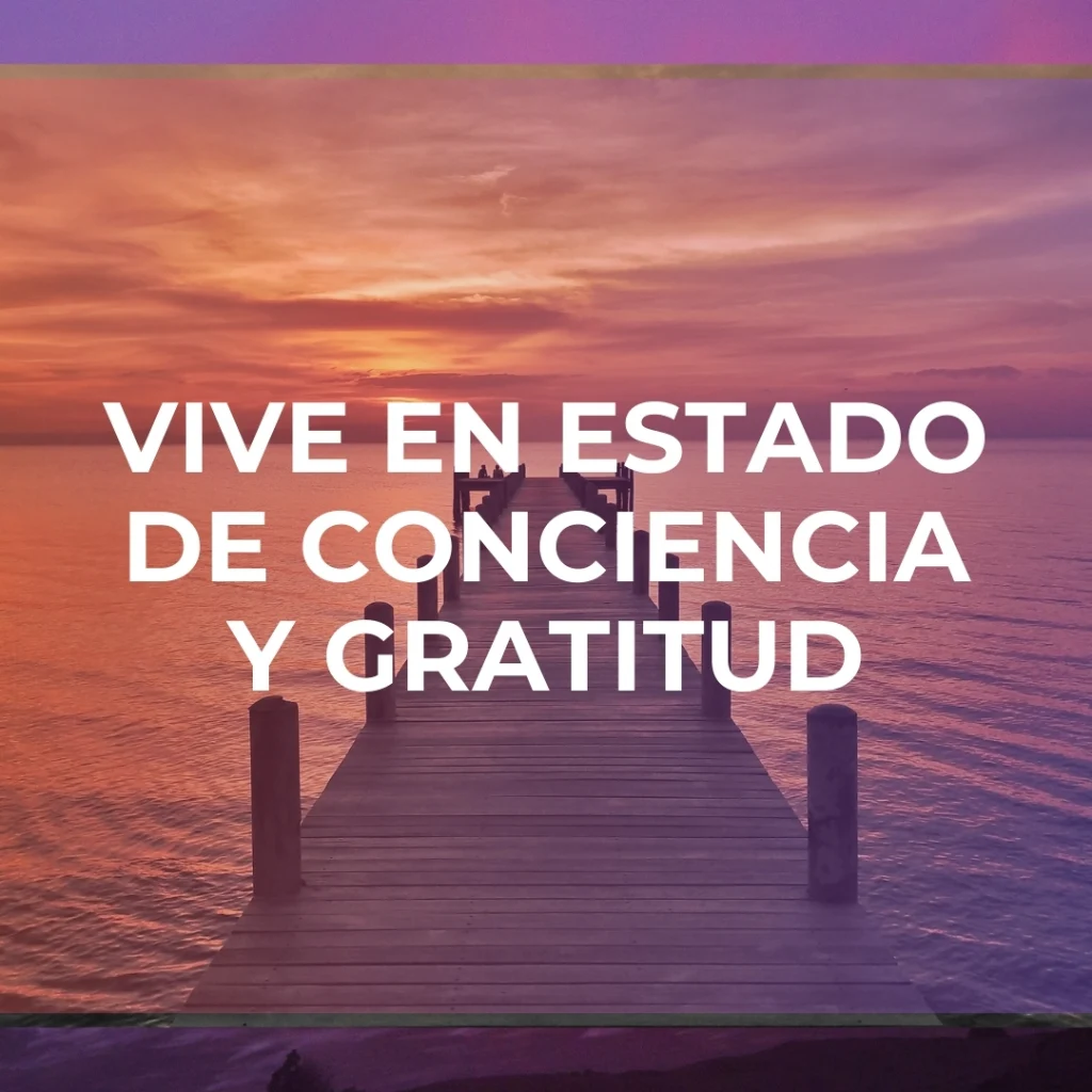 vive en estado de consciencia y gratitud